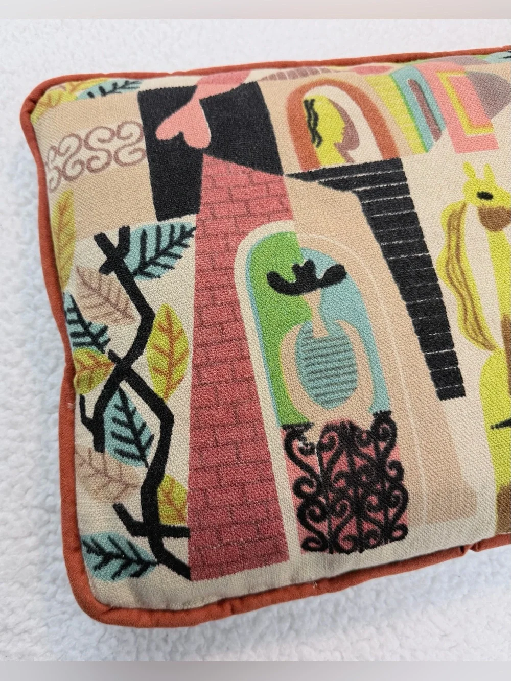 Mid-Century Modern Colorful Decorative Accent Throw Pillow, OS